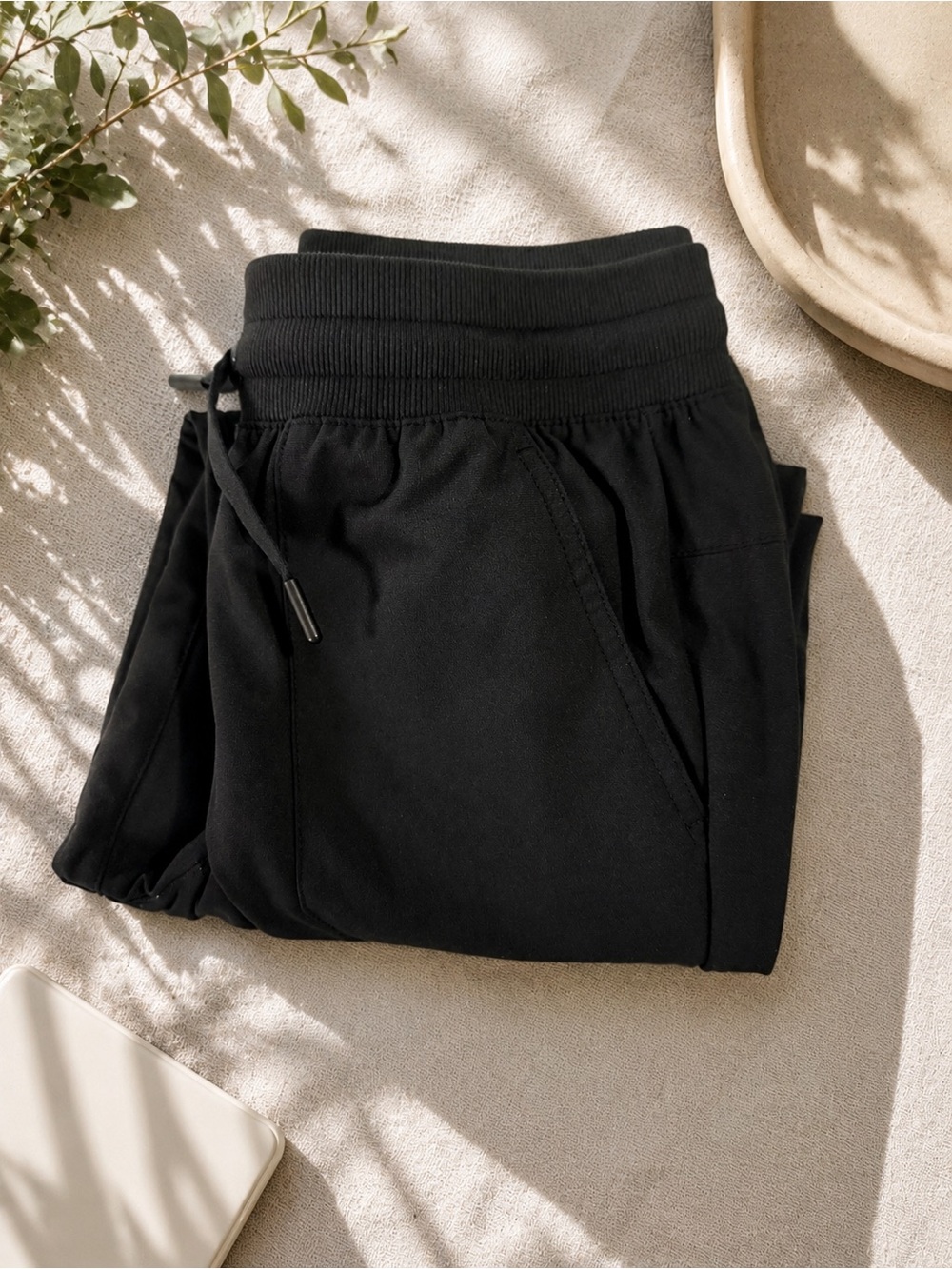 Boys Black Pull-On Jogger Pants
